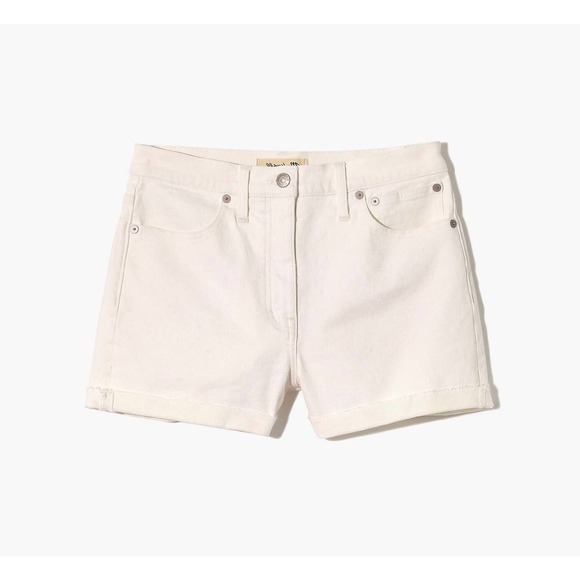 Madewell High-Rise Denim Shorts in Tile White size 27 - Picture 8 of 14